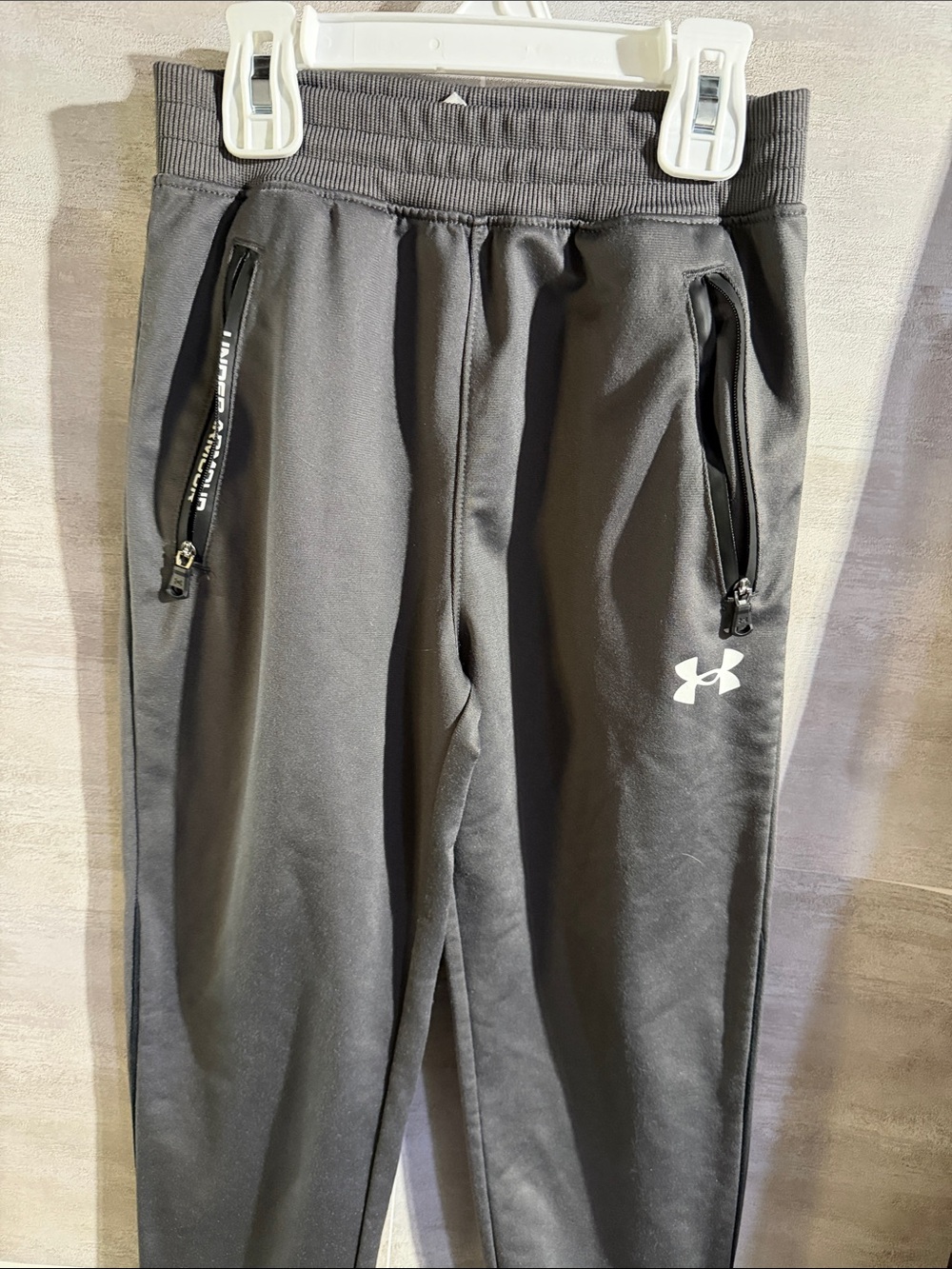 Under Armour Gray Performance Joggers with Zip Pockets